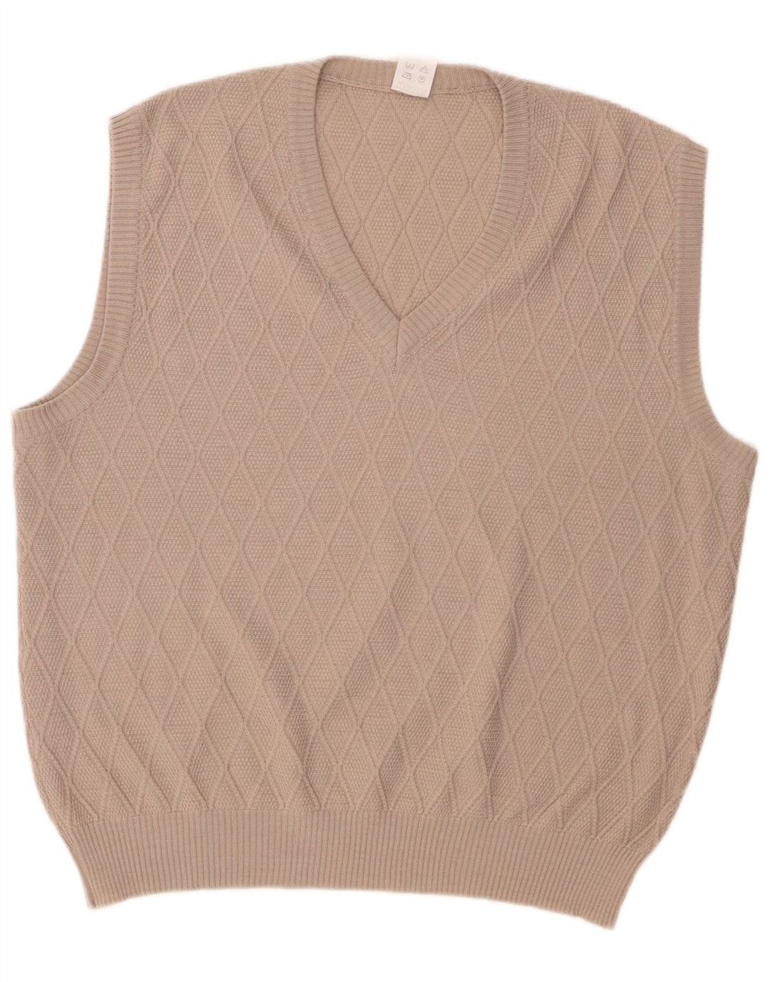 Schoeller Herren Tank Top EU 54 XL Beige Argyle/Diamant Polyacryl