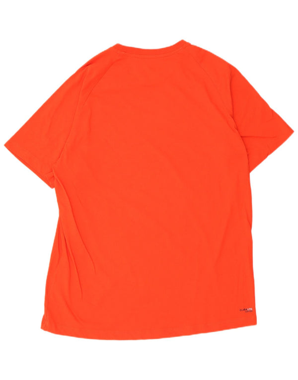 Adidas Herren Climalite T-Shirt Top XL Rot Baumwolle