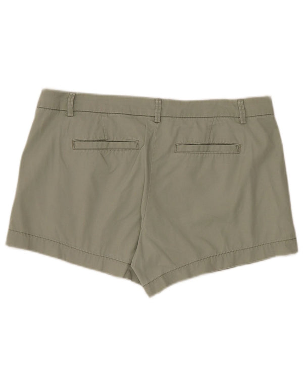 Benetton Damen-Chinoshorts mit niedriger Taille, UK 14, Größe L W36, Khaki, Baumwolle