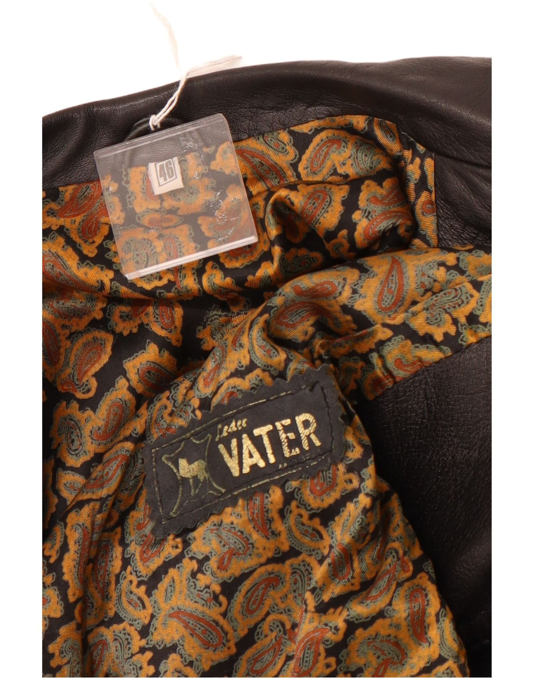 Vintage Herren Lederjacke IT 46 Kleines schwarzes Leder