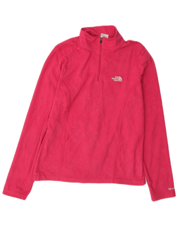 The North Face Damen-Fleecepullover mit Reißverschluss am Hals, UK 10, Größe S, Rosa, Polyester