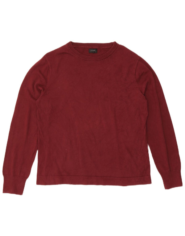 J. Crew Damen-Pullover mit U-Boot-Ausschnitt, UK 14, Größe L, Burgunderrot, Baumwolle