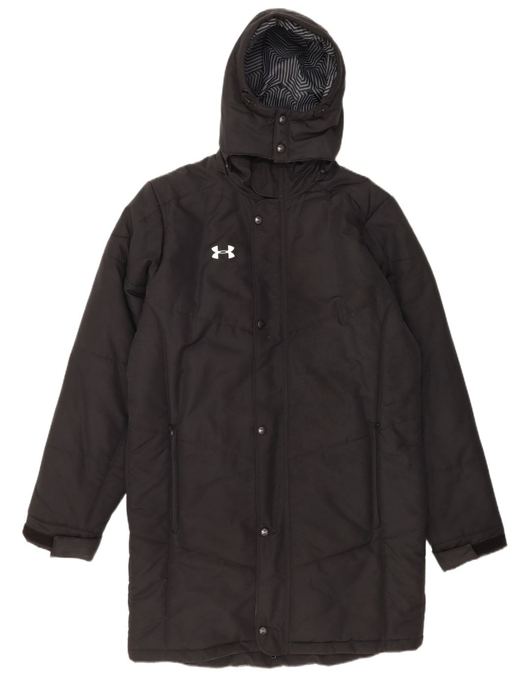 Under Armour Herren Cold Gear Kapuzenmantel, gepolstert, UK 38, mittelschwarz, Polyester