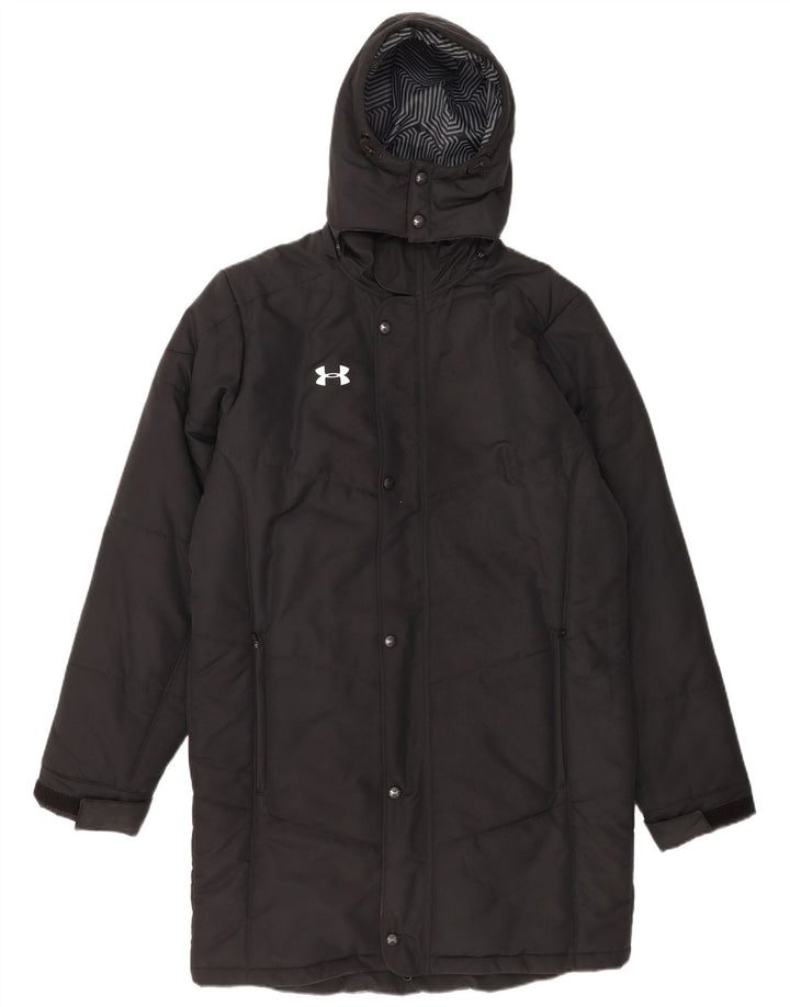 Under Armour Herren Cold Gear Kapuzenmantel, gepolstert, UK 38, mittelschwarz, Polyester