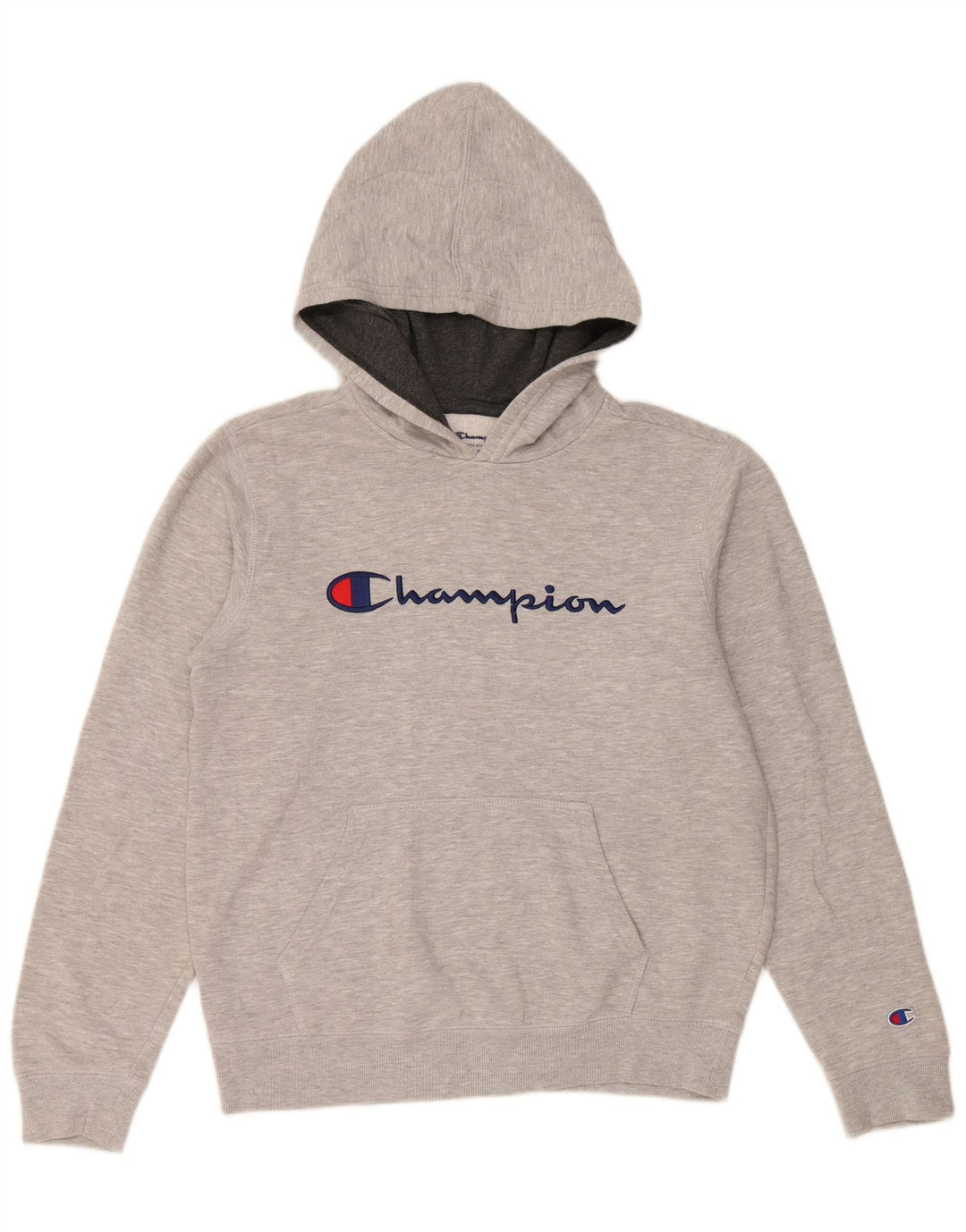 CHAMPION Womens Graphic Hoodie Pullover UK 18 XL Grau gefleckte Baumwolle