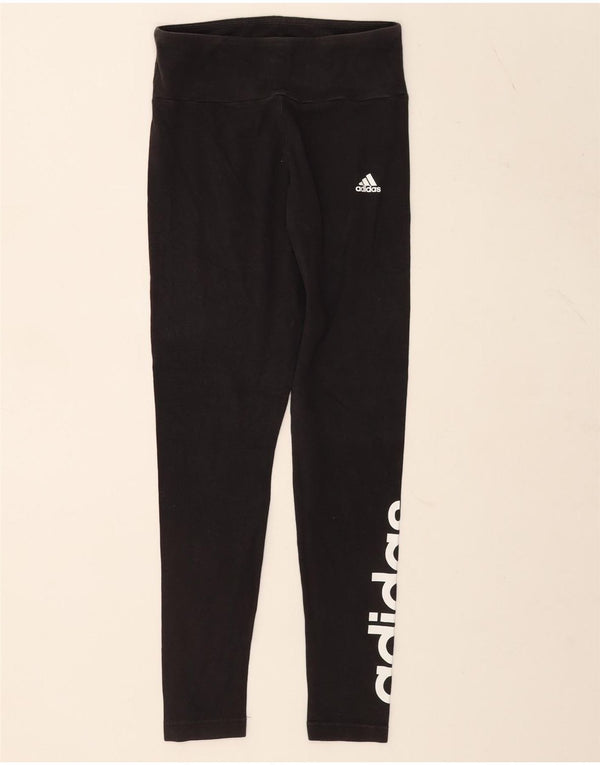 Adidas Damen Graphic Leggings UK 8/10 Small Schwarz