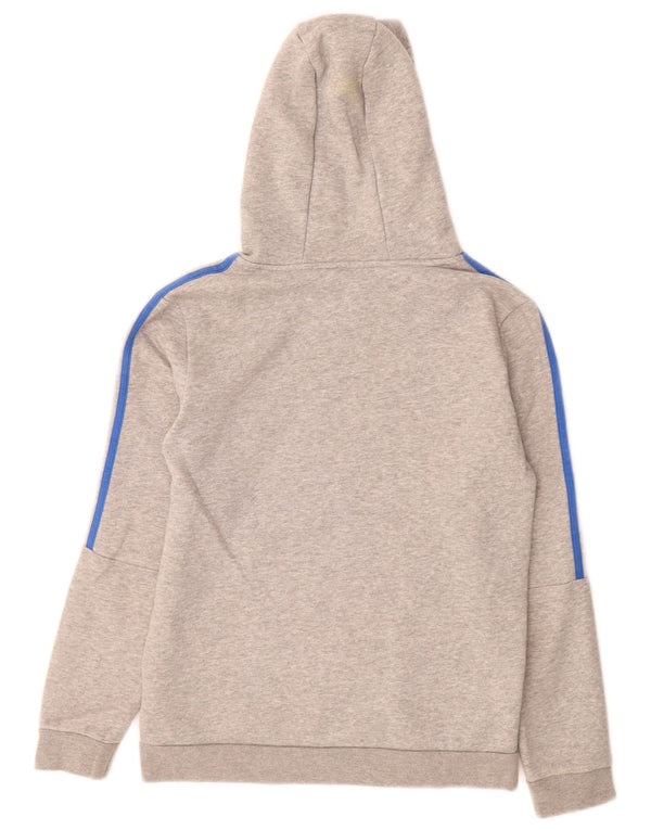 Adidas Kapuzenpullover für Jungen, 11–12 Jahre, grau gefleckte Baumwolle