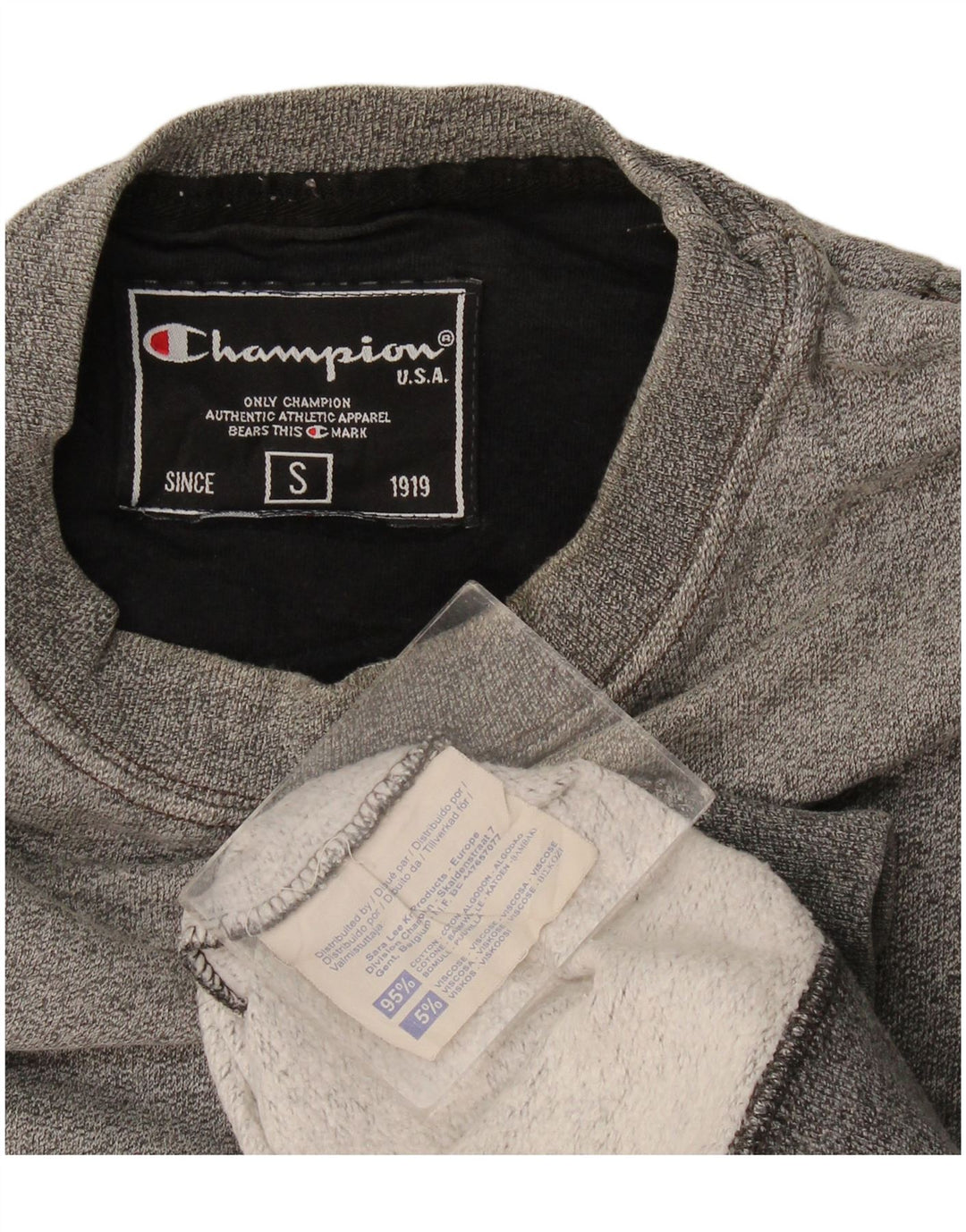 Champion Herren-Sweatshirt, Pullover, Größe S, Grau, Baumwolle