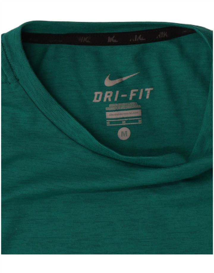 Nike Herren Dri Fit T-Shirt-Oberteil Mitteltürkis meliertes Polyester