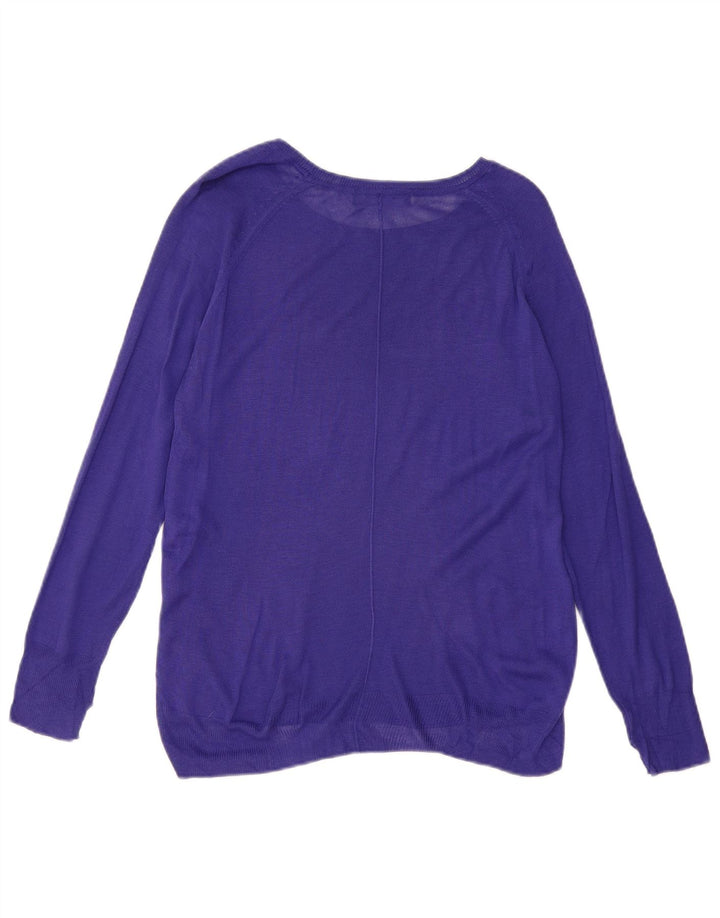 ZARA Damen-Pullover mit U-Boot-Ausschnitt, Gr. 14, Mittelviolett