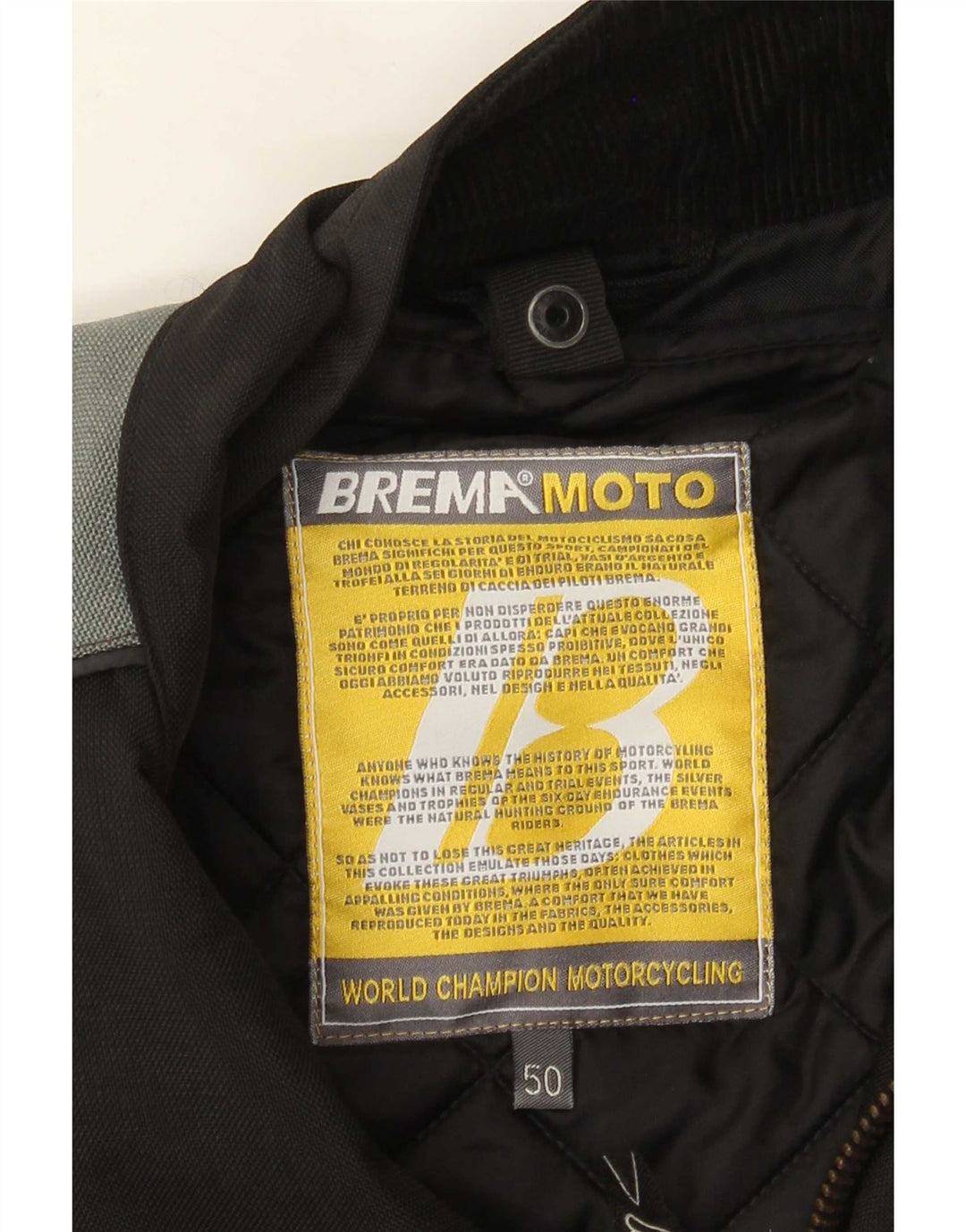 Brema Herren Graphic Racer Jacke IT 50 Large Schwarz Colourblock