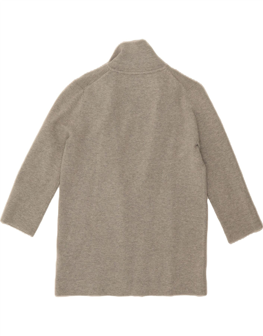 J. CREW Womens Longline Open Cardigan Sweater UK 14 Medium Grey Cotton Vintage J. Crew and Second-Hand J. Crew from Messina Hembry 