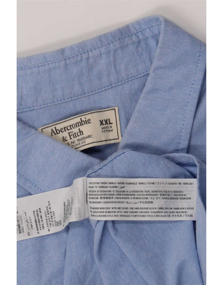 Abercrombie & Fitch Herrenhemd 2XL Blaue Baumwolle