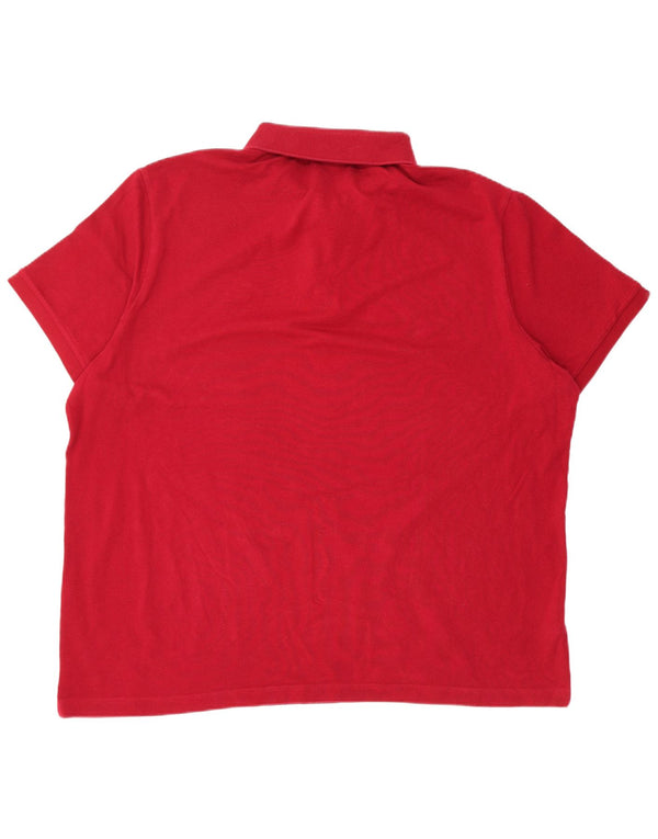 Lacoste Herren Slim Fit Poloshirt Größe 9 4XL Burgund Baumwolle