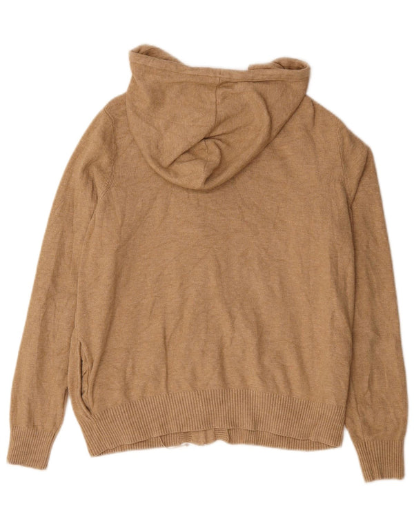 Marks & Spencer Damen-Cardigan mit Kapuze, Gr. 10, Größe S, Beige, Viskose