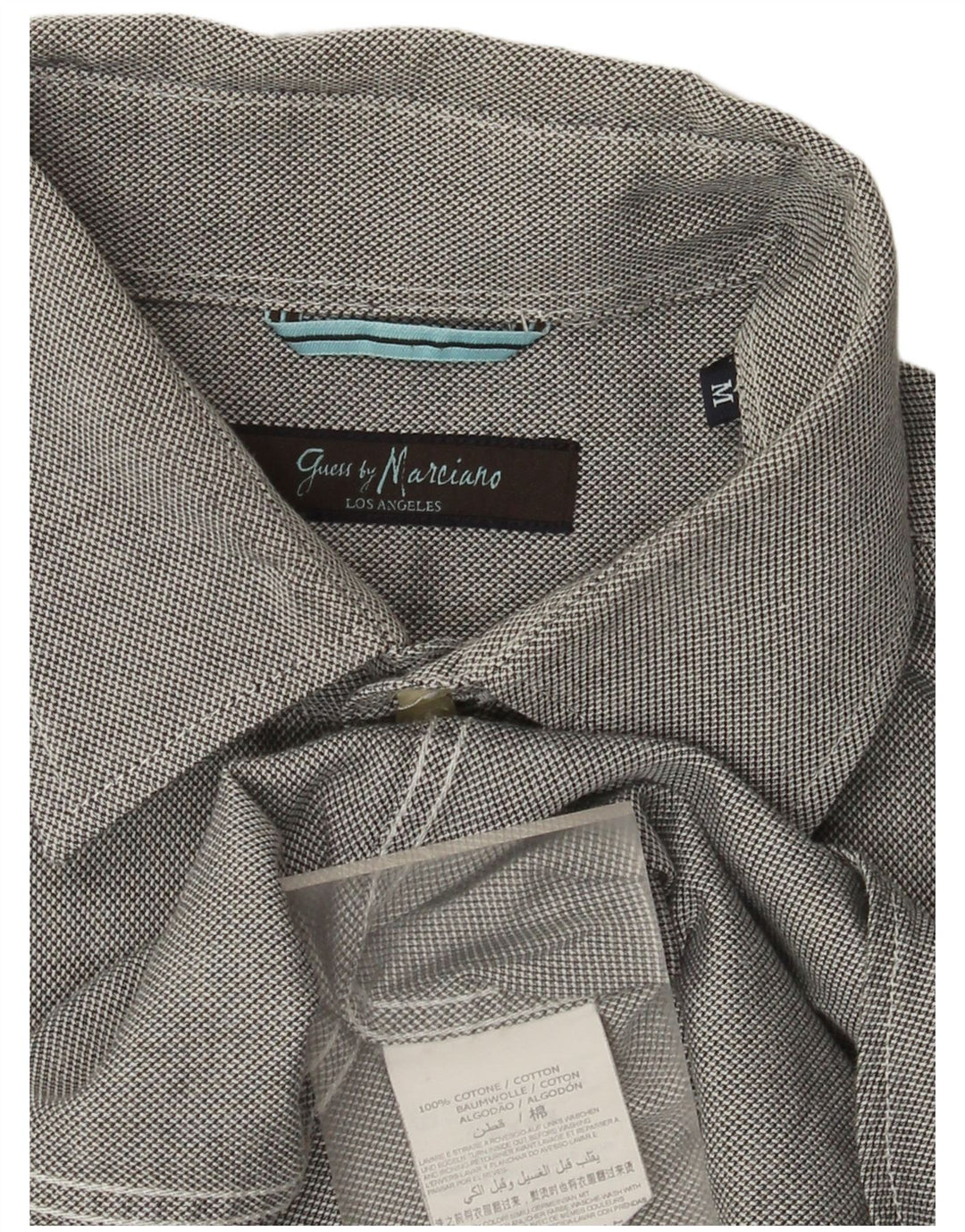 Guess By Marciano Herrenhemd aus mittelgrauer Baumwolle