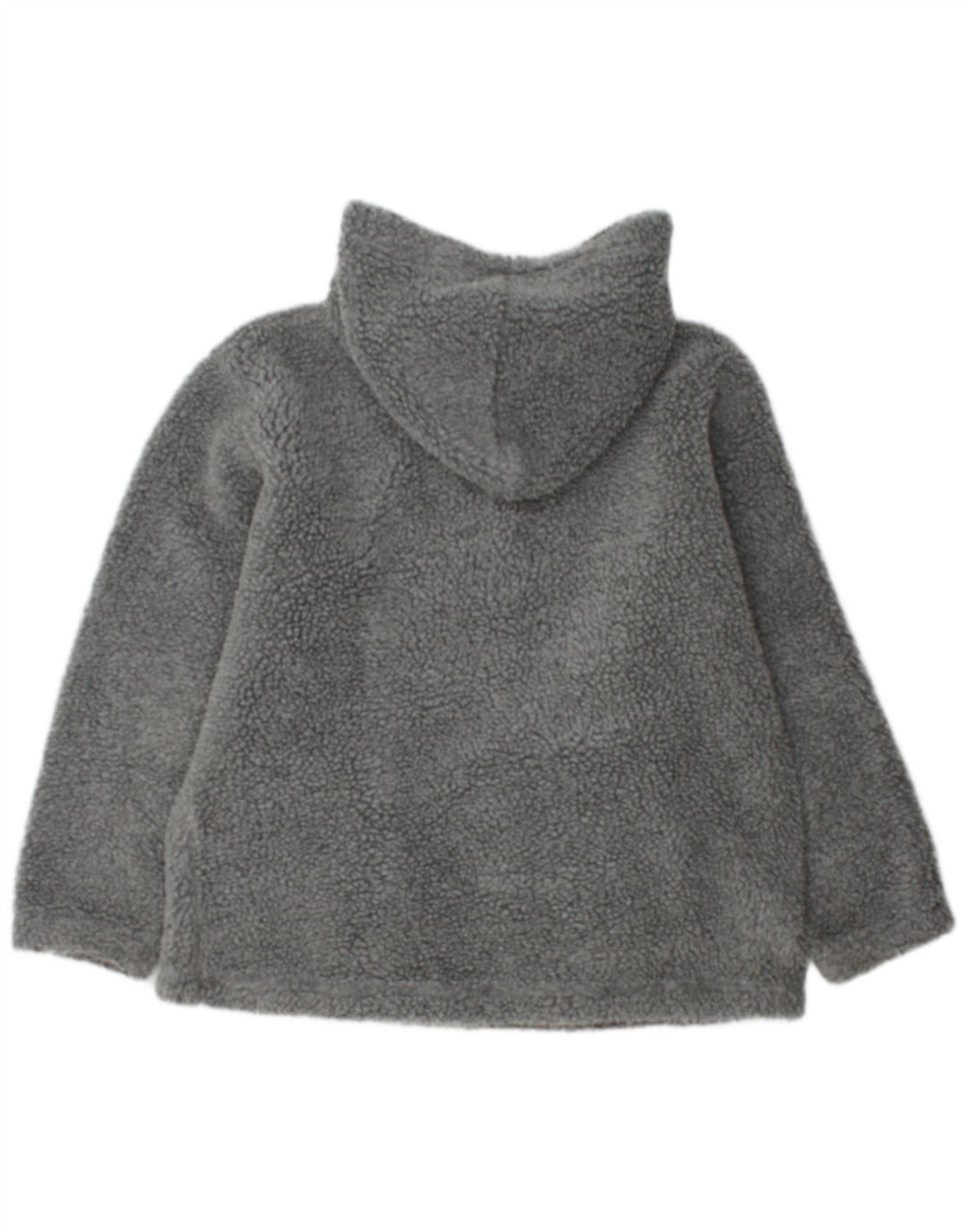 Fishbone Herren-Fleecepullover mit Kapuze und Reißverschluss am Hals, großes graues Polyester