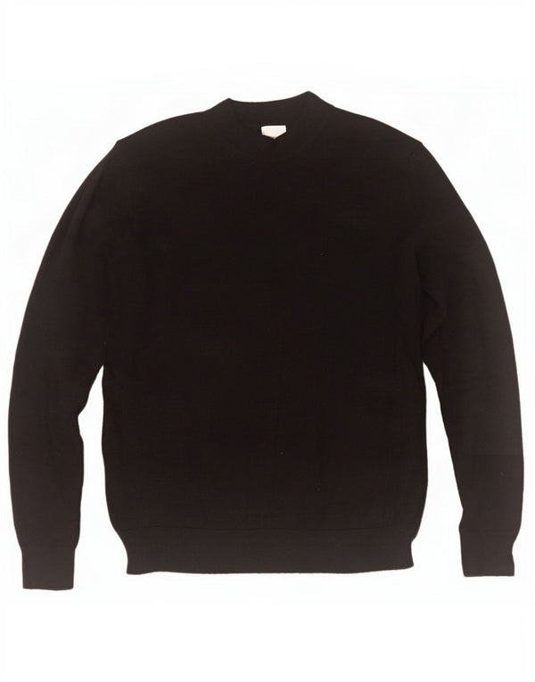 Zara Mens Turtle Neck Jumper Sweater XL Black Acrylic
