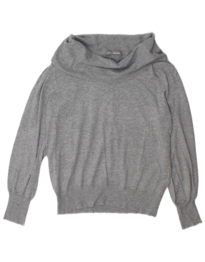 Marks & Spencer Rollkragenpullover für Damen, UK 12, mittelgraue Viskose