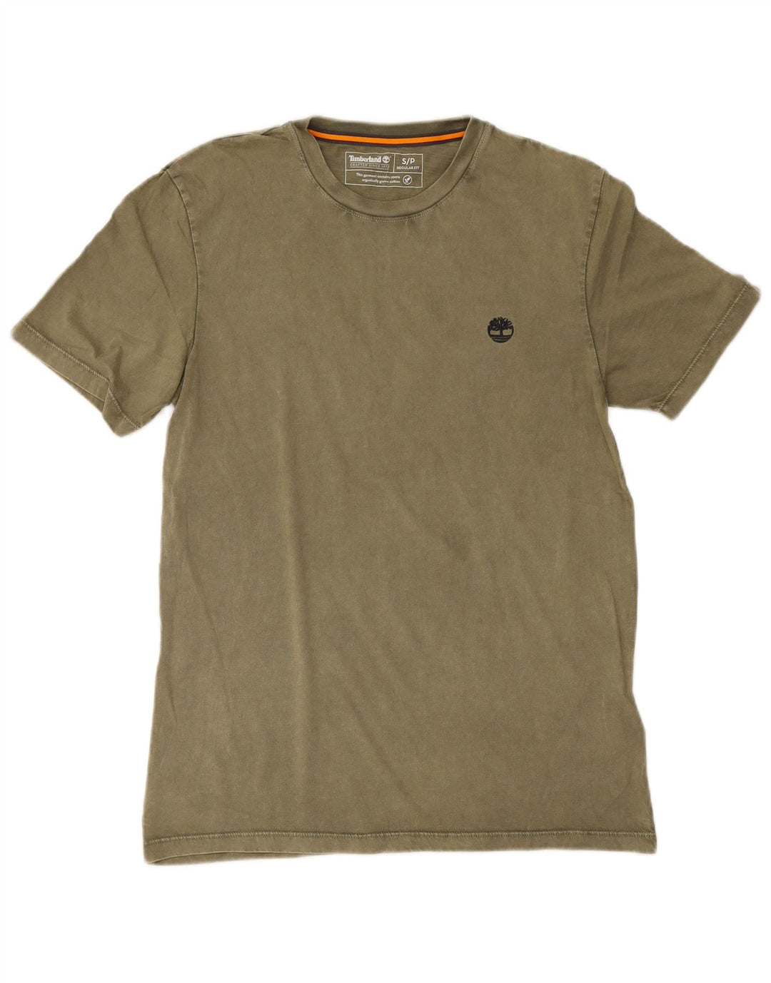 Timberland Herren T-Shirt mit normaler Passform, klein, Khaki, Baumwolle