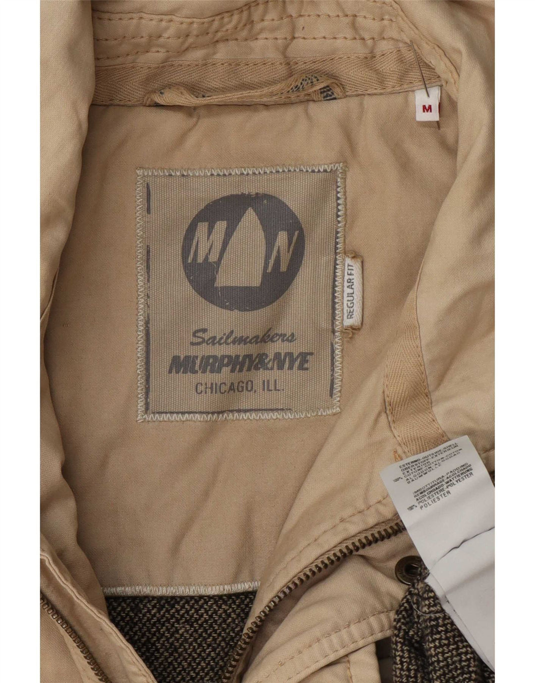Murphy & Nye Herren-Utility-Jacke in normaler Passform, UK 38, mittelbeige Baumwolle