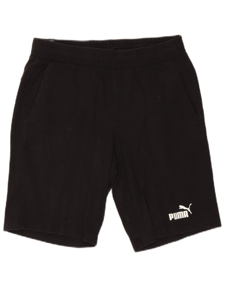 Puma Herren-Sportshorts, groß, schwarze Baumwolle