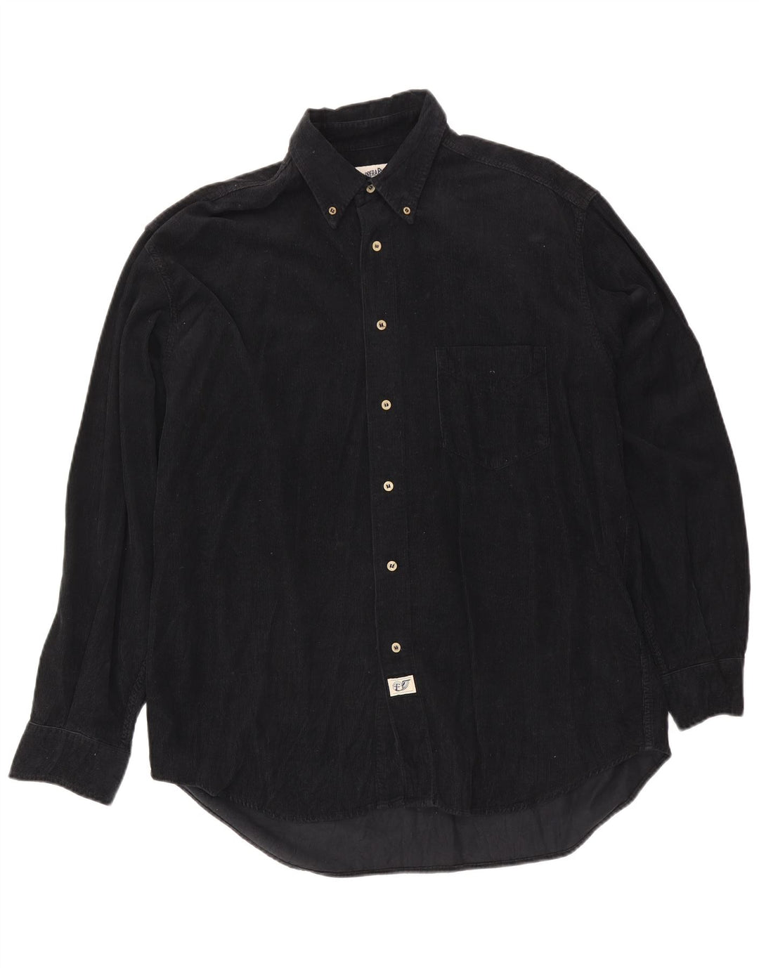 Carrera Herren-Cordhemd XL aus marineblauer Baumwolle