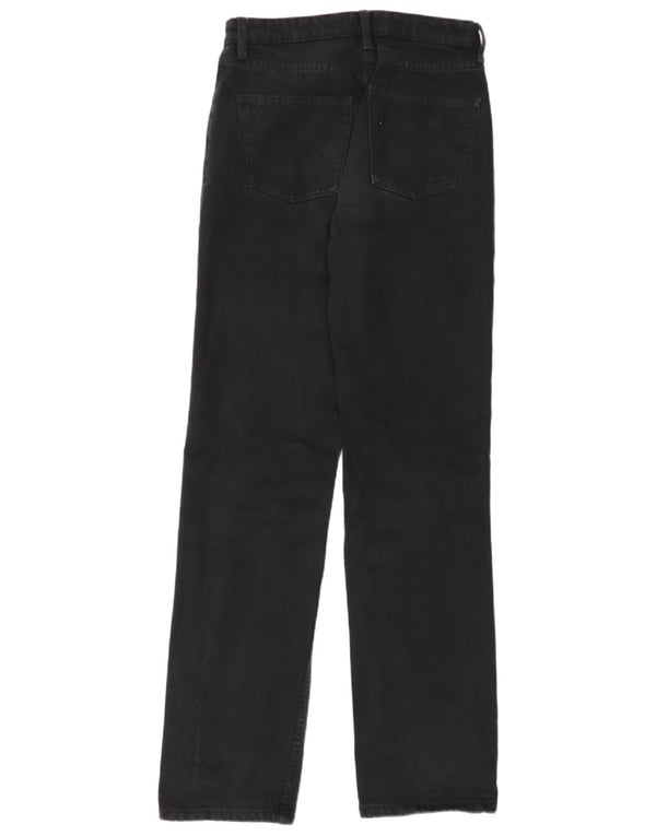 Zara Damen Straight Jeans EU 36 XS W26 L31 Schwarze Baumwolle