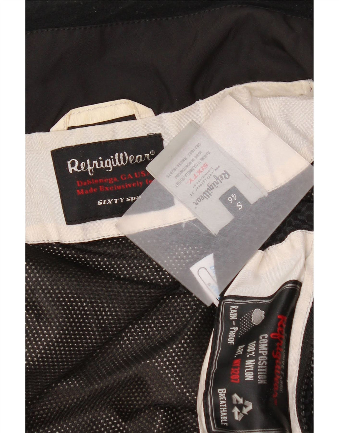 Refrigiwear Herren Bomberjacke EU 46 Small Weiß Colourblock Polyamid