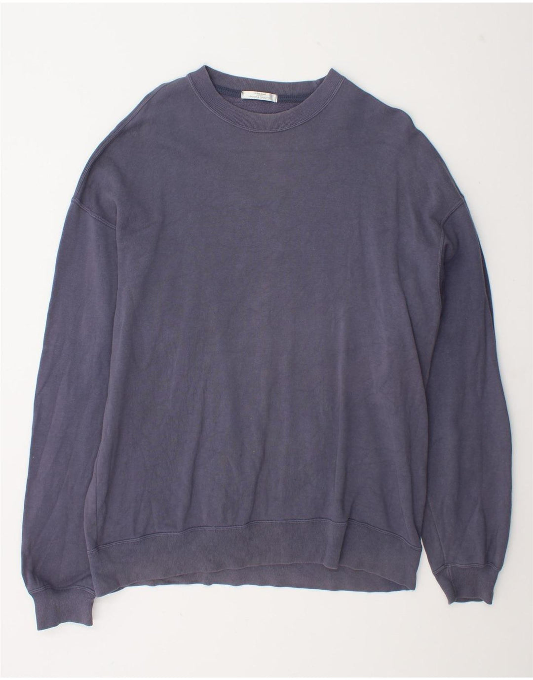 Marks & Spencer Herren-Sweatshirt, Pullover, groß, marineblau, Baumwolle