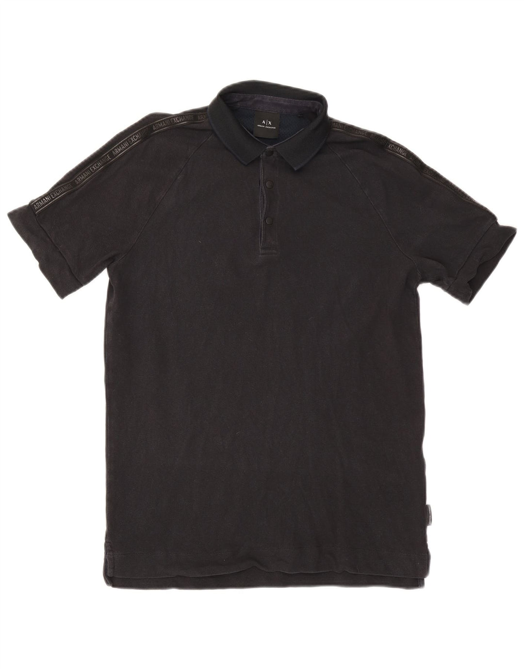 Armani Exchange Herren-Poloshirt mit Grafik, Größe S, Schwarz