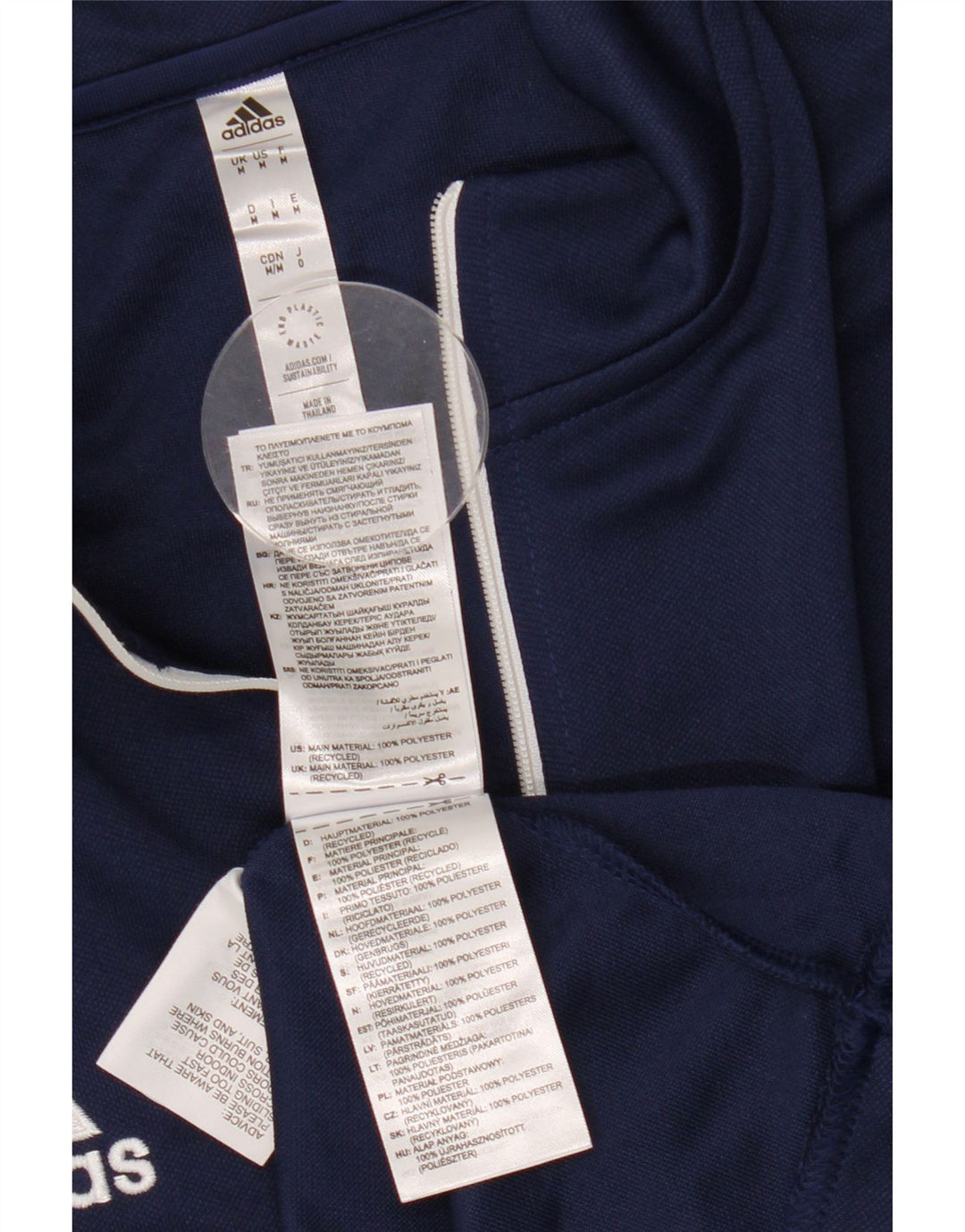 Adidas Herren Aeroready Zip Neck Pullover Trainingsanzug Top Medium Marineblau