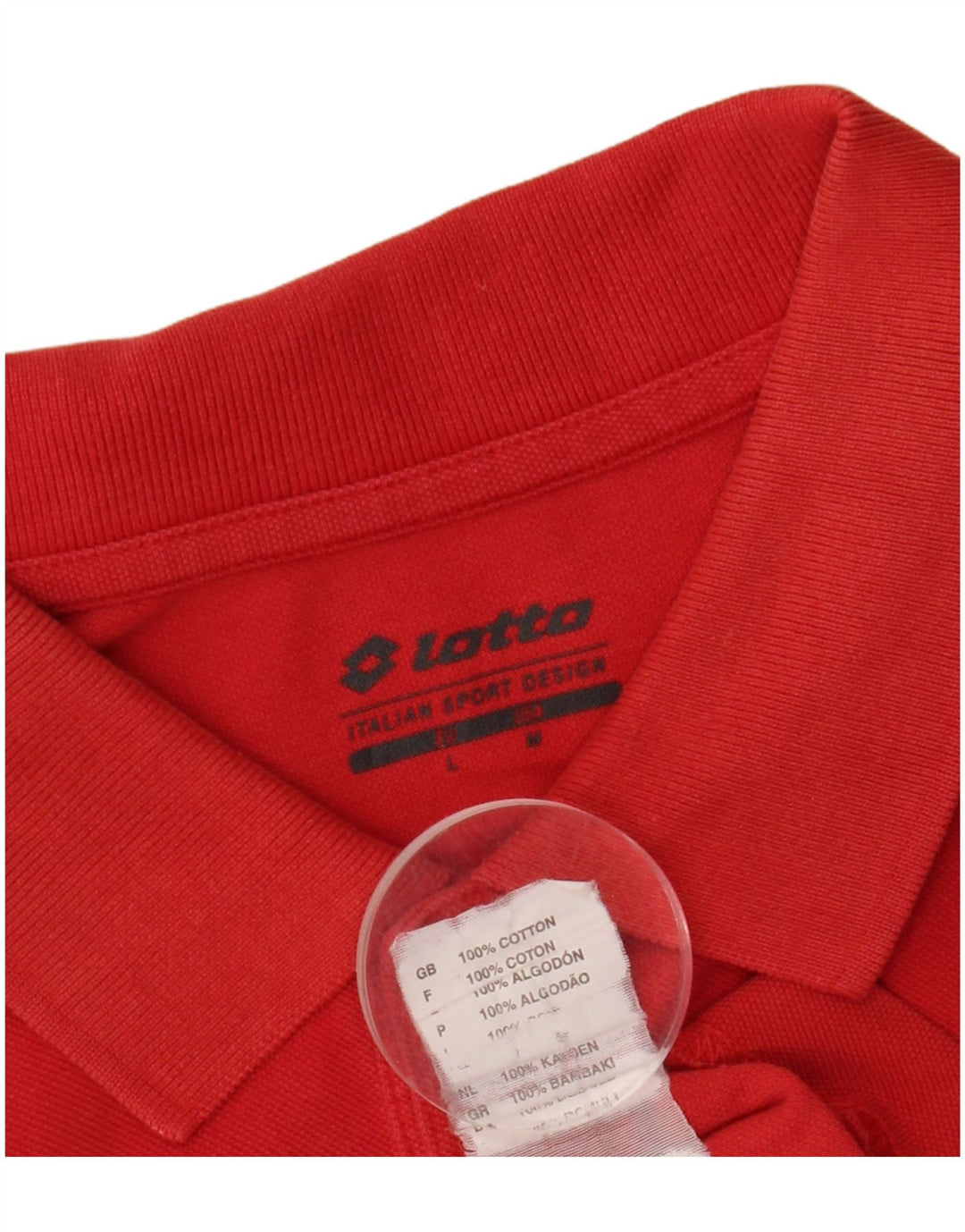 LOTTO Herren-Poloshirt aus mittelroter Baumwolle