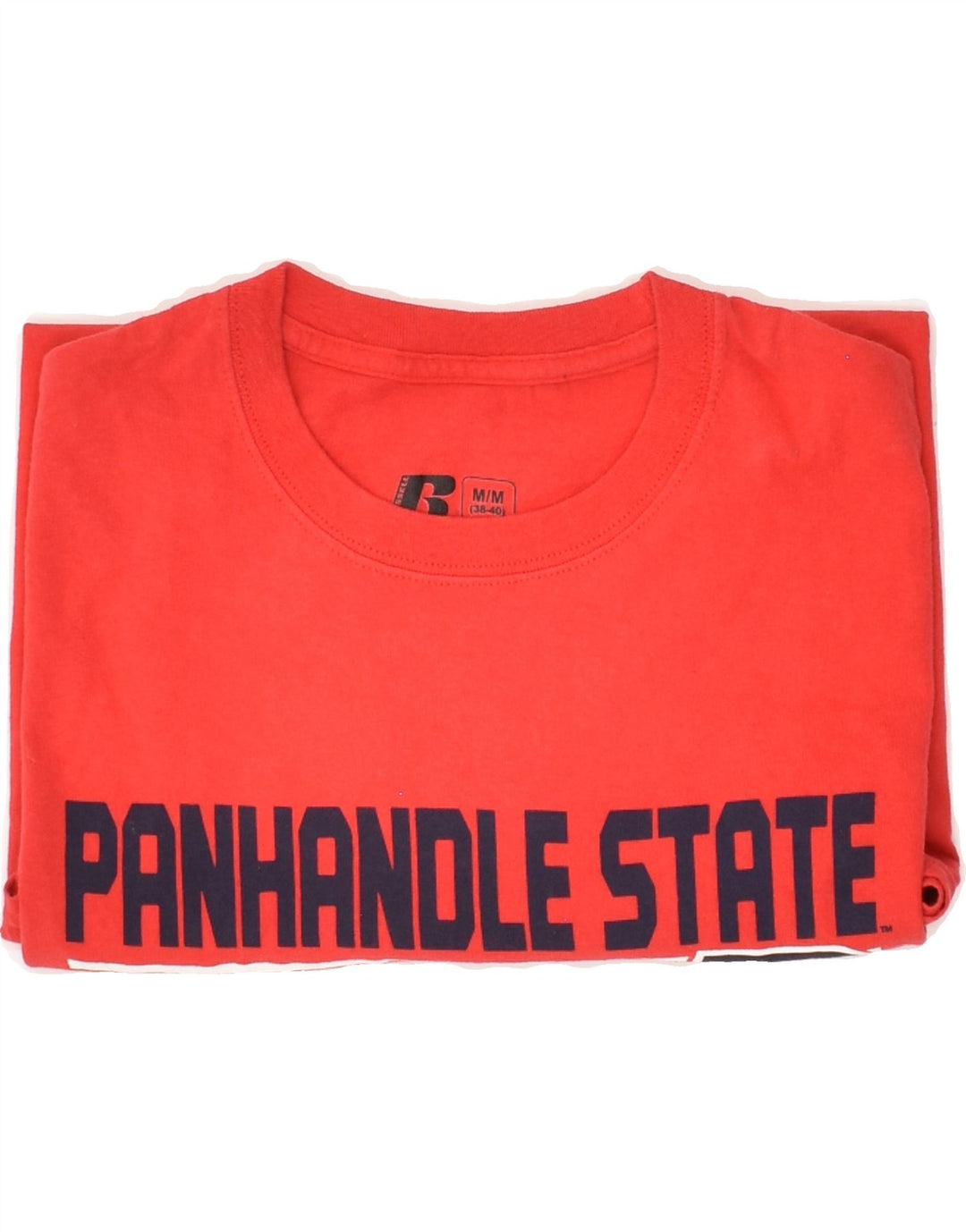 RUSSELL ATHLETIC Mens Graphic T-Shirt Top Medium Red Cotton Vintage Russell Athletic and Second-Hand Russell Athletic from Messina Hembry 
