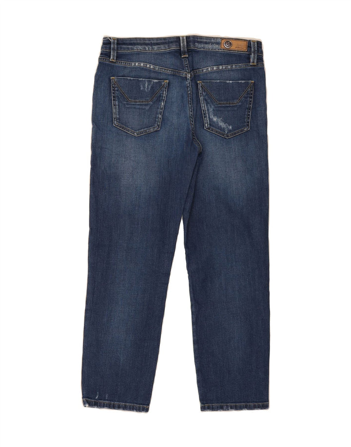 JECKERSON Womens Distressed Straight Jeans W27 L25 Blue Cotton Vintage Jeckerson and Second-Hand Jeckerson from Messina Hembry 