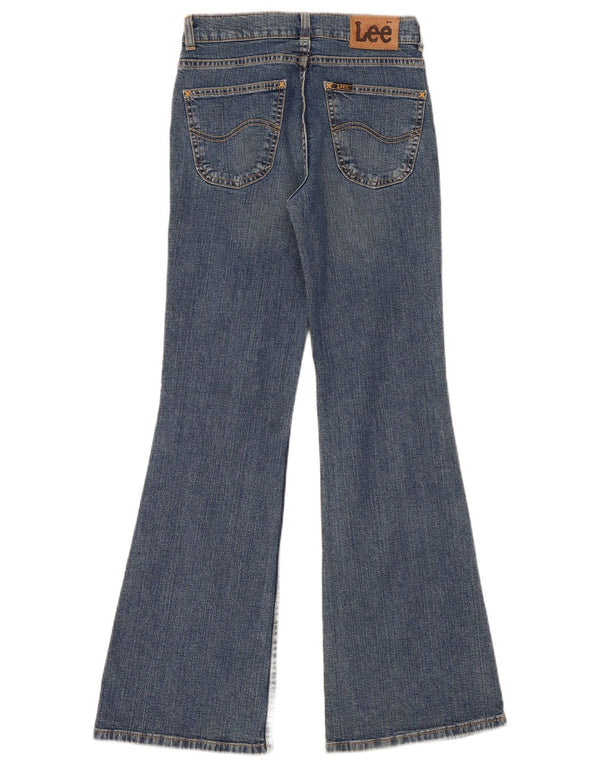Lee Womens Felton Flared Jeans US 14 XL W26 L31 Blue Cotton