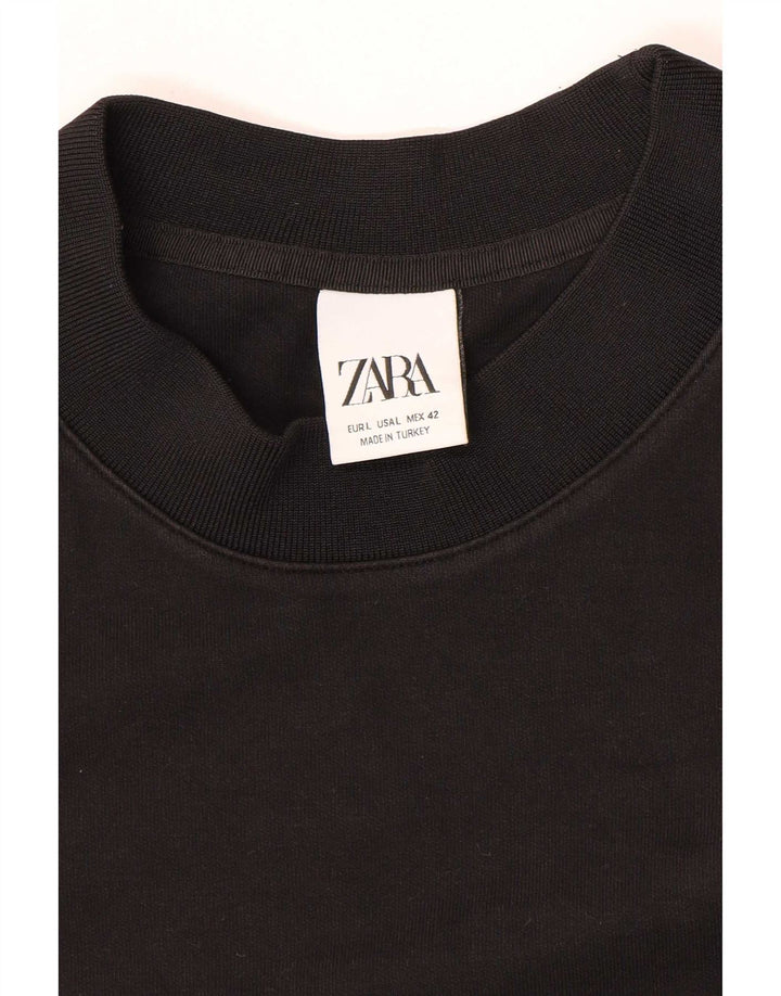 Zara Herren T-Shirt Top Large Schwarz