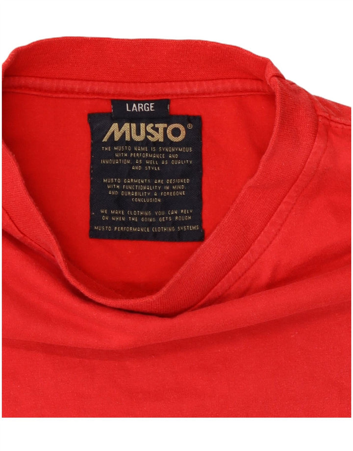 Musto Herren-T-Shirt mit Grafik, Größe L, Rot
