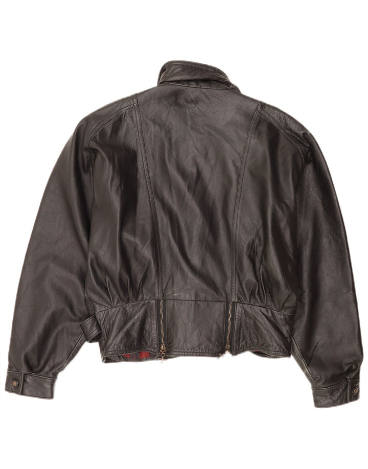 Yessica Damen Übergroße Crop Bikerjacke EU 38 Medium Schwarz