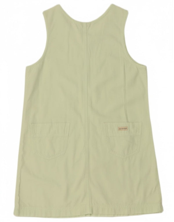 Benetton Ärmelloses Etuikleid für Mädchen, 11–12 Jahre, grüne Baumwolle
