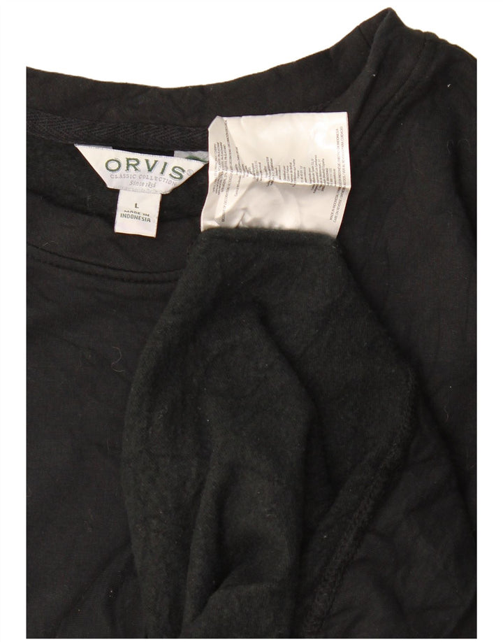 Orvis Damen Sweatshirt Pullover UK 16 Large Schwarz Modal