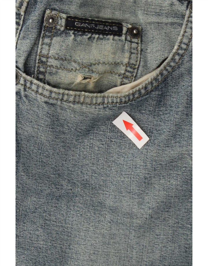 Gant Herren Straight Jeans W34 L31 Blaue Baumwolle