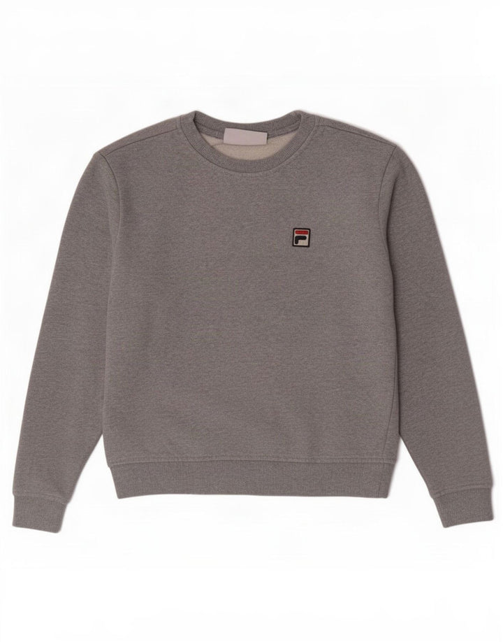 Fila Herren Sweatshirt Pullover Small Grau Baumwolle