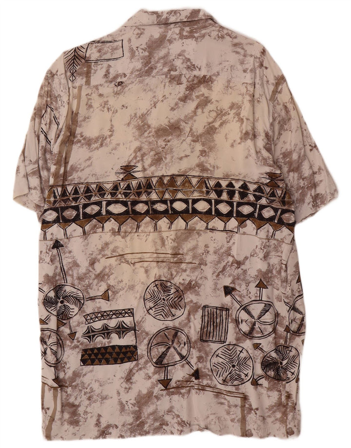 Tipo' S Herren-Kurzarmhemd mit abstraktem Muster, groß, mehrfarbig