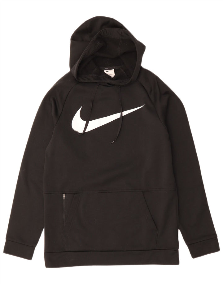 Nike Herren Therma-Fit Graphic Hoodie Pullover Small Schwarz Polyester