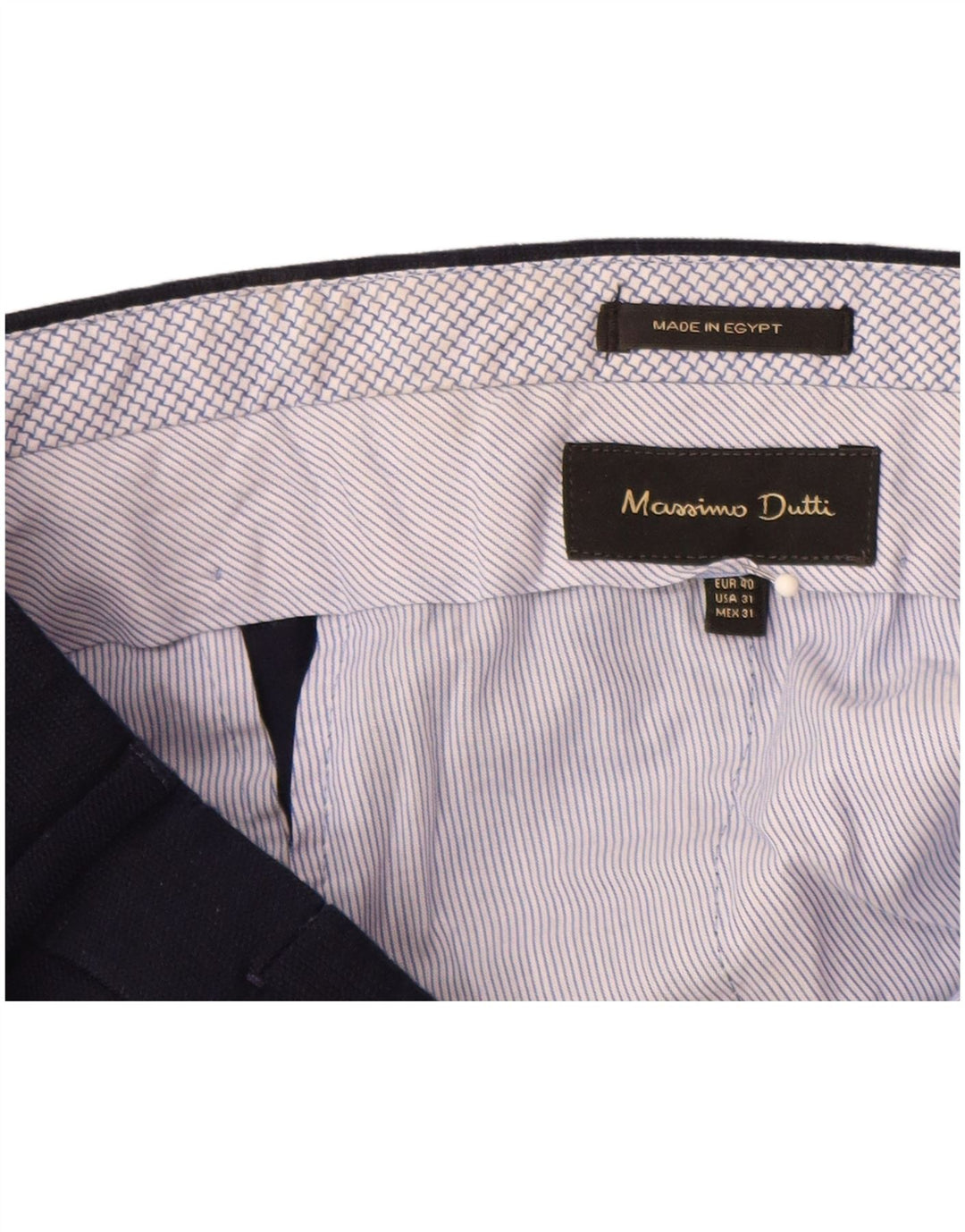 MASSIMO DUTTI Herren-Anzughose, gerade, EU 40, M, W31, L32, Marineblau