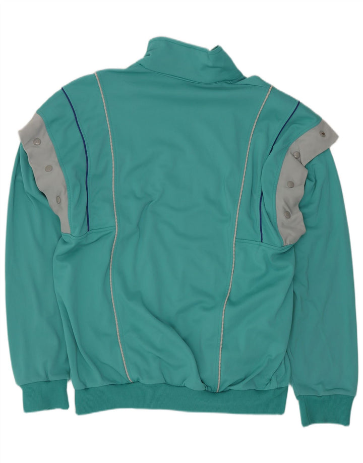 Vintage Herren-Trainingsanzug mit normaler Passform, Jacke, klein, grün, Farbblock-Retro