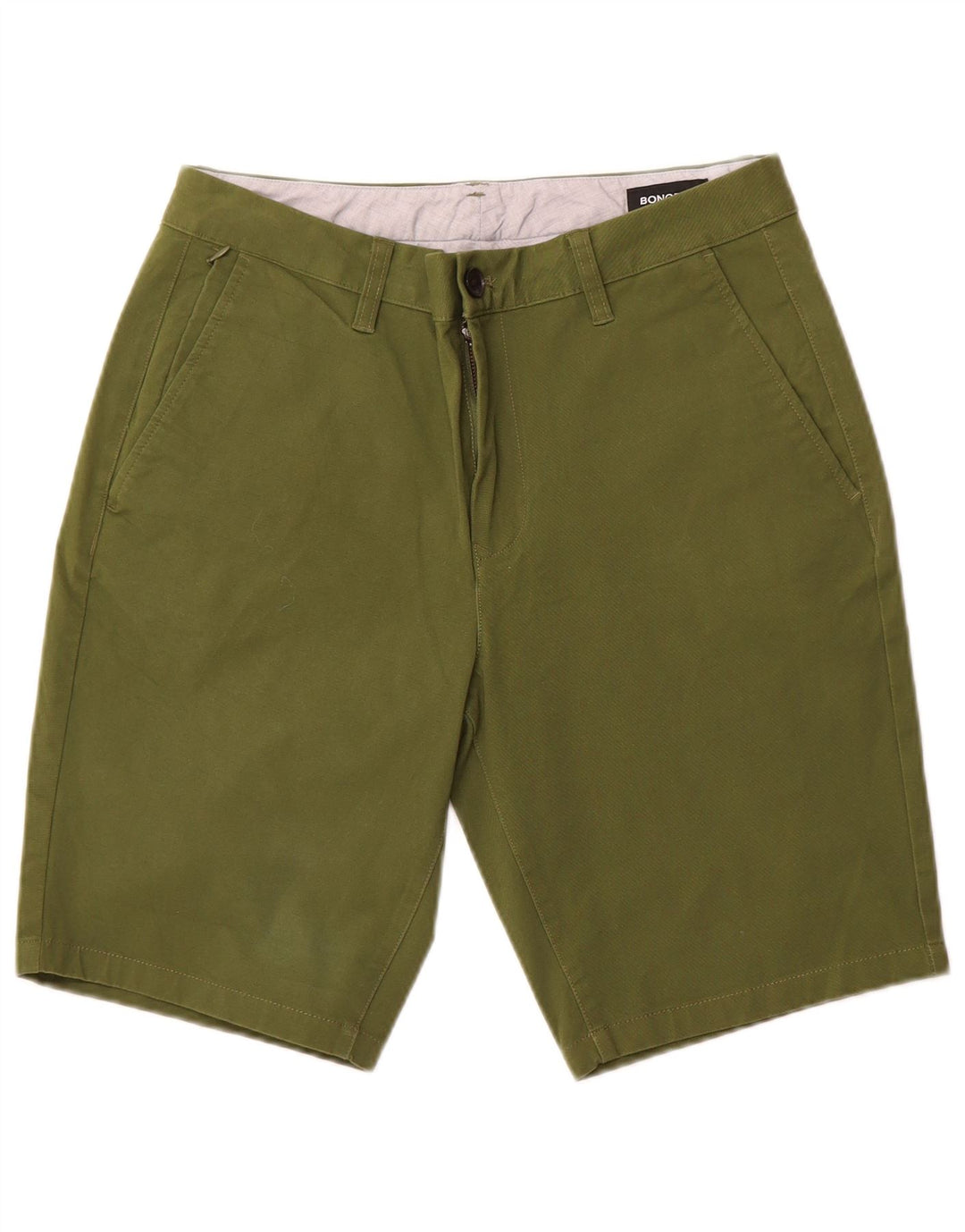 BONOBOS Herren Chino-Shorts W31 mittelgrüne Baumwolle
