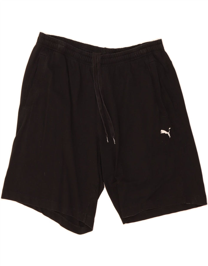 PUMA Mens Sport Shorts Large  Black Cotton Vintage Puma and Second-Hand Puma from Messina Hembry 