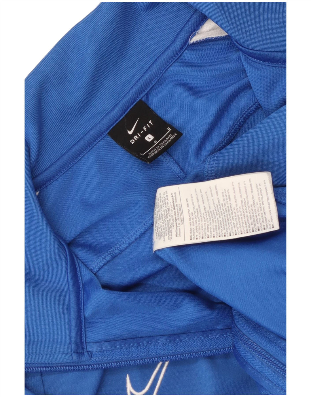 Nike Herren-Dri-Fit-Trainingsanzug-Top-Jacke, großes blaues Farbblock-Polyester